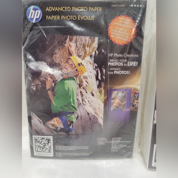 HP advanced photo paper lot of 2, sealed 5"×7 & 4"×6. - Picture 2 of 5